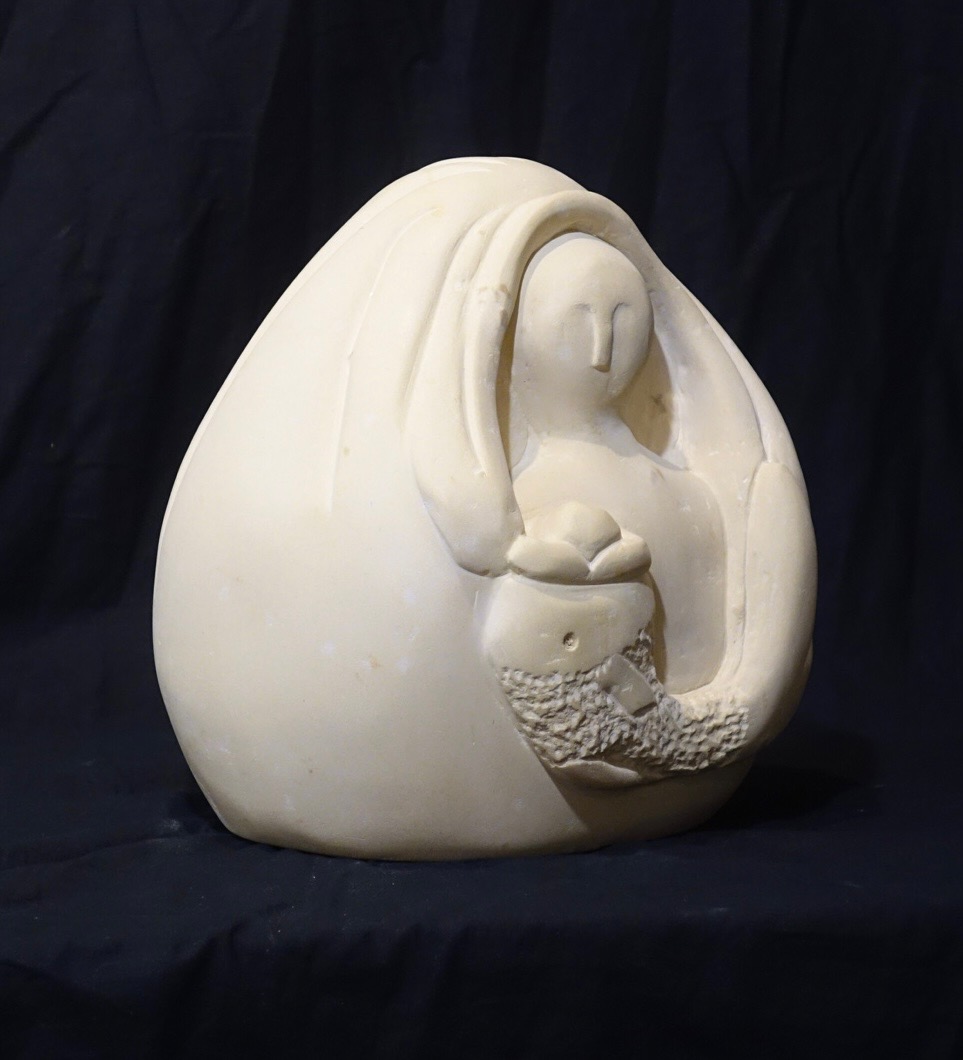 Seed &mdash; limestone sculpture